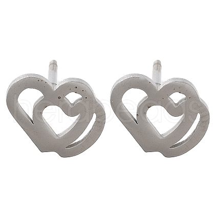 Non-Tarnish 304 Stainless Steel Stud Earrings EJEW-M242-02C-P-1