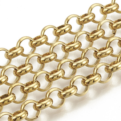3.28 Feet PVD Vacuum Plating 304 Stainless Steel Rolo Chains X-CHS-S001-02A-1