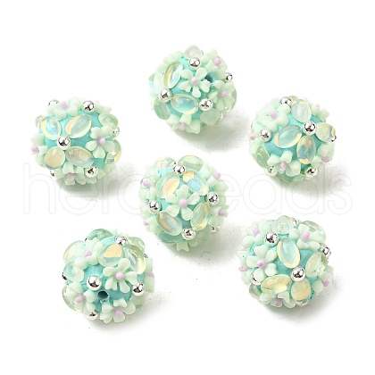 Handmade Polymer Clay Rhinestone Beads FIND-NH0001-15B-1
