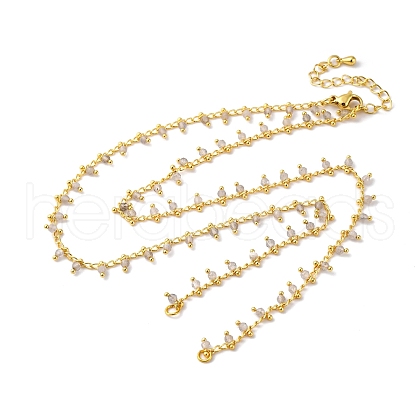 Brass Cable Chain Necklace Making KK-K337-12G-04-1