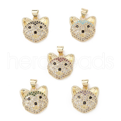 Brass Micro Pave Cubic Zirconia Pendants KK-M240-03-1