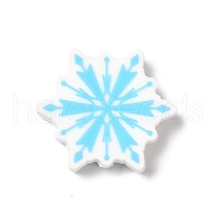 Christmas Theme Silicone Focal Beads SIL-G011-09C-1