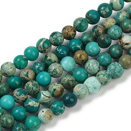 Dyed Natural Regalite/Imperial Jasper/Sea Sediment Jasper Beads Strands G-B124-C04-07-1