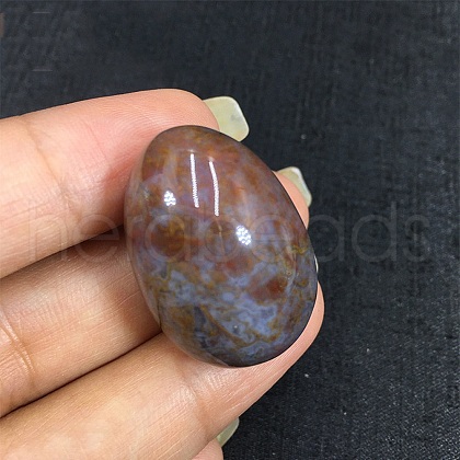 Mother's Day Gifts Natural Moss Agate Egg Shaped Palm Stone PW23051600162-1