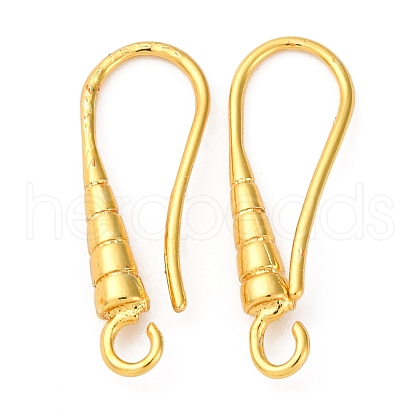Brass Earring Hooks KK-D378-03G-1