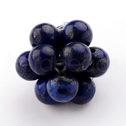 Natural Lapis Lazuli Woven Beads G-JF-6mm-02-1