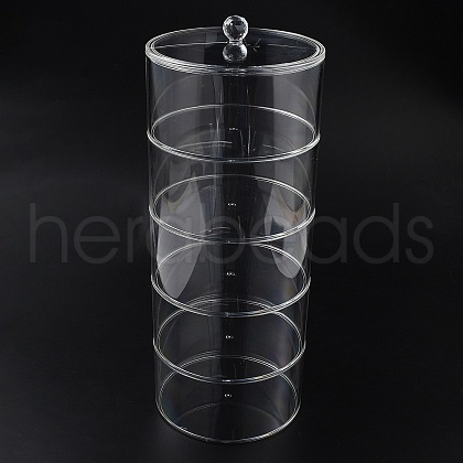 5 Tier Acrylic Together Stacking Jars CON-WH0107-27-1
