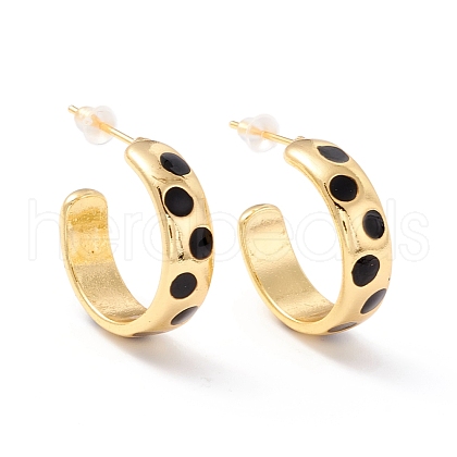 Real 18K Gold Plated Brass Stud Earrings for Women EJEW-I684-09G-03-RS-1