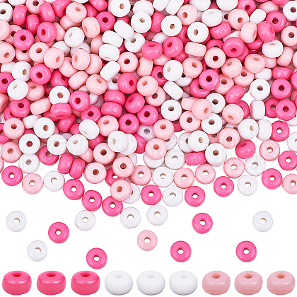 SOFPLATE 600Pcs 3 Colors Opaque Acrylic Beads MACR-SP0001-23A-1
