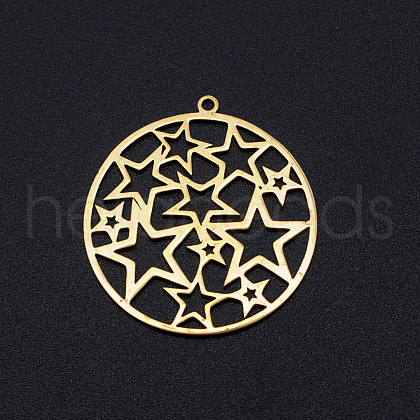 201 Stainless Steel Filigree Charms STAS-T049-T692-2-1