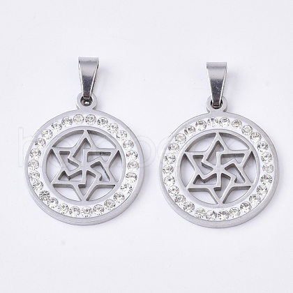 201 Stainless Steel Pendants STAS-N089-40P-1