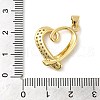 Rack Plating Brass Micro Pave Cubic Zirconia Pendants KK-P241-02G-3