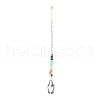 Glass Teardrop Chandelier Pendant Decorations HJEW-JM00856-2