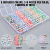 1890Pcs Two Tone ABS Plastic Imitation Pearl Beads Sets DIY-WH20010-19B-4