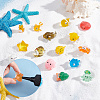 AHADERMAKER 51Pcs 17 Styles Marine Animal Theme Resin Display Decorations CRES-GA0001-12-4