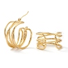 Brass Hoop Earrings X-EJEW-A056-11G-2