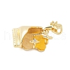 Brass Micro Pave Cubic Zirconia Pendants KK-S507-13E-3
