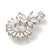 Brass Micro Pave Cubic Zirconia Pendants KK-B122-01B-P-2