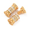 925 Sterling Silver Micro Pave Cubic Zirconia Screw Clasps STER-U001-05A-G-2