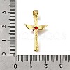 Brass Micro Pave Cubic Zirconia Pendants KK-Q066-40G-4
