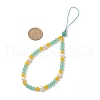 Natural & Dyed Malaysia Jade Mobile Straps HJEW-JM03426-02-3