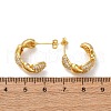 Brass Micro Pave Clear Cubic Zirconia Stud Earrings EJEW-D322-07G-01-5