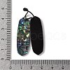 2Pcs Natural Abalone Shell/Paua Shell Pendants SHEL-A005-01H-3