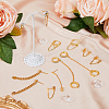 FIBLOOM 12Pcs 6 Style Stainless Steel & Brass & 316 Surgical Stainless Steel Stud Earrings EJEW-FI0002-79-5