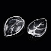Transparent Glass Petal Beads GLAA-N001-12-3