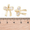 Brass Micro Pave Cubic Zirconia Pendants KK-C051-42G-3