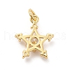 Rack Plating Brass Cubic Zirconia Pendants KK-K270-38G-2