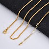Brass Rope Chains Necklaces for Women NJEW-D302-03G-1