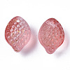Transparent Spray Painted Glass Charms GLAA-R215-02-B02-2
