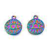 Ion Plating(IP) 201 Stainless Steel Pendants STAS-N098-217M-3
