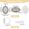 SUNNYCLUE DIY Blank Oval Dome Pendant Making Kit DIY-SC0023-73-2