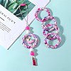 5Pcs Ring Food Grade Eco-Friendly Silicone Focal Beads JX893O-7