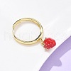 Brass with Enamel Finger Rings RJEW-Q019-02B-G-3