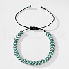 Ethnic Style Natural Gemstone Arrowhead Braided Bracelets for Men RO2322-2-1