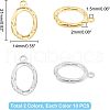 Unicraftale 20Pcs 2 Colors PVD Vacuum Plating  304 Stainless Steel Pendants STAS-UN0036-76-3