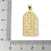 Brass Micro Pave Clear Cubic Zirconia Pendants ZIRC-I071-02G-01-3