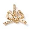 Brass with Cubic Zirconia Bead Cap Bails KK-G503-25G-1