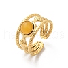 Natural Gemstone Finger Rings RJEW-K290-14G-2