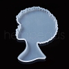 Afro Female Silhouette Silicone Resin Statue Molds DIY-L021-69-2