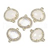 Natural Quartz Crystal Faceted Oval Links G-B126-01G-08-1