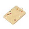 304 Stainless Steel Rhinestones Pendants STAS-D306-01G-F-2