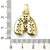Brass Micro Pave Clear Cubic Zirconia Pendants KK-M279-01G-A-3