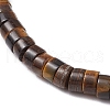 Natural Tiger Eye Beads Stretch Bracelets for Men Women BJEW-JB11670-05-3