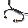 Adjustable 6mm Round ABS Plastic Imitation Pearl Braided Bead Bracelets BJEW-JB10620-4