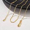 Brass Ball Chain Necklaces KK-P304-03G-1