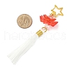 Lotus Acrylic & Alloy Pendant Decorations HJEW-JM03432-3